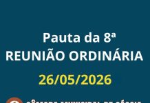 Pauta da 8ª Sessão Ordinária do 2º Ano da Legislatura 2025/2028